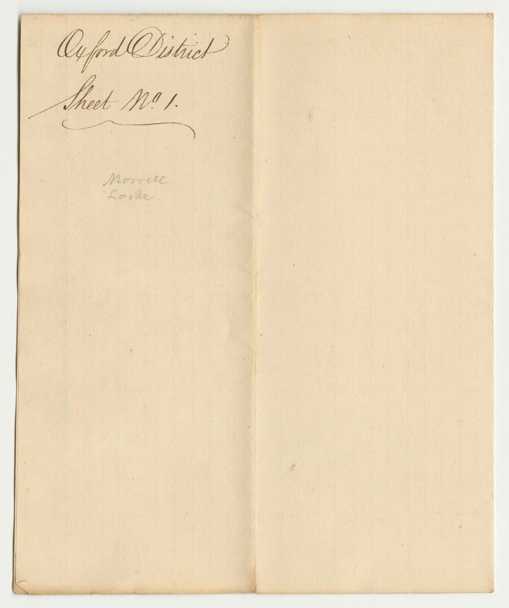 Miniature of List of Votes for Representatives in Congress from Oxford District