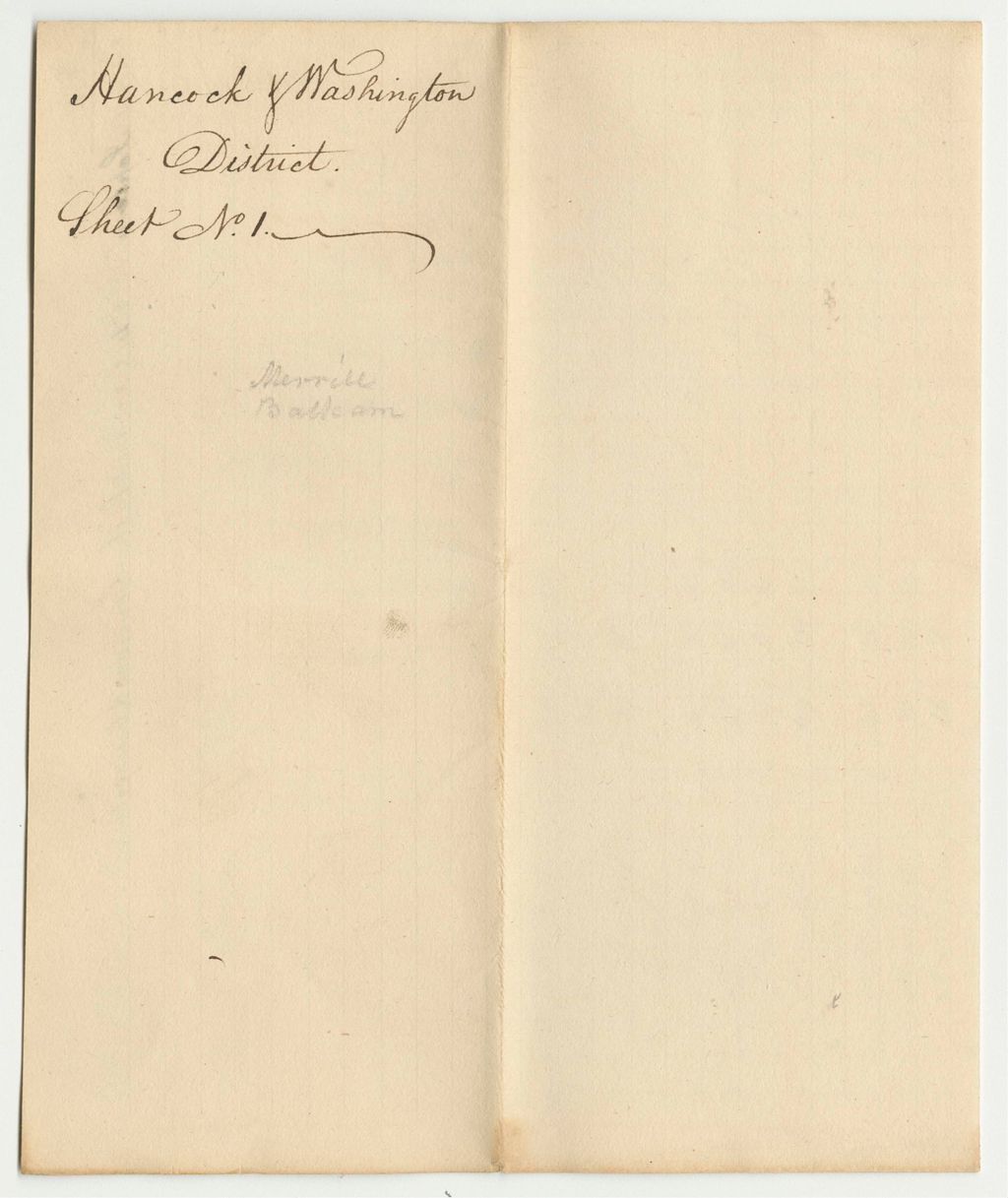 Miniature of List of Votes for Representatives in Congress from Hancock and Washington District