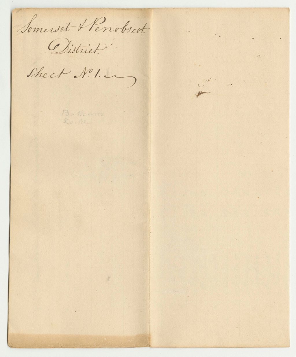 Miniature of List of Votes for Representatives in Congress from Somerset and Penobscot District