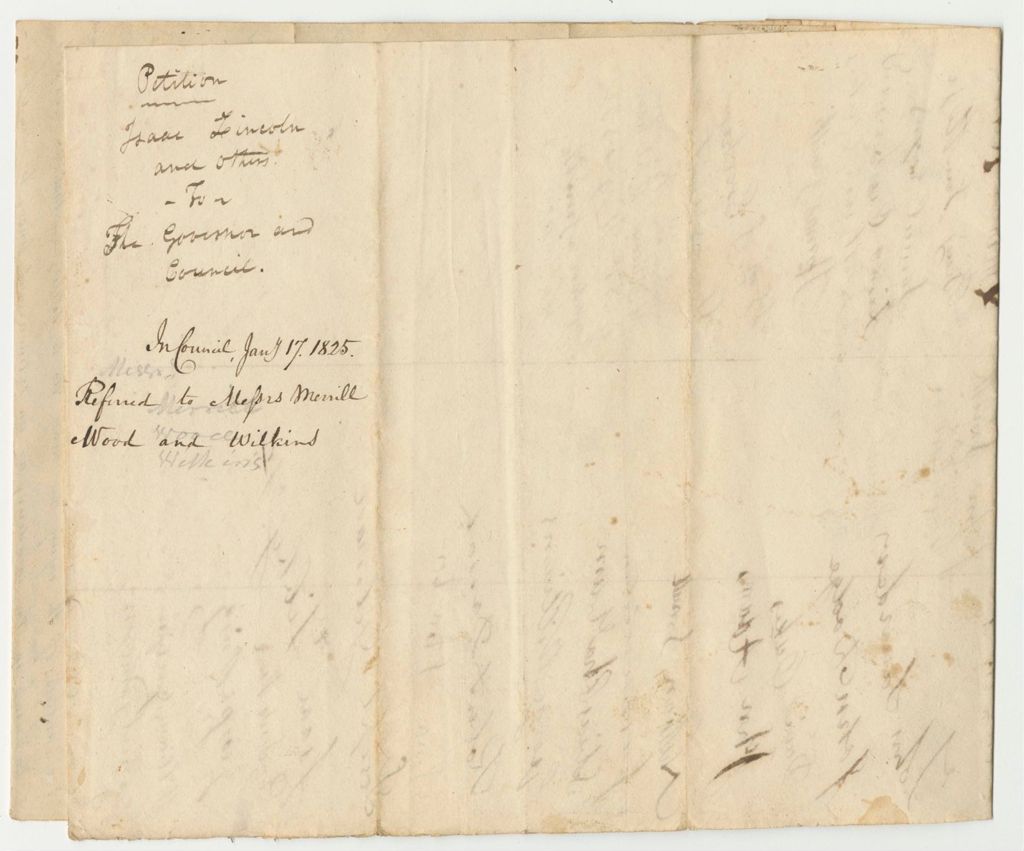 Miniature of Petition of Isaac Lincoln and Others for the Removal of James Irish