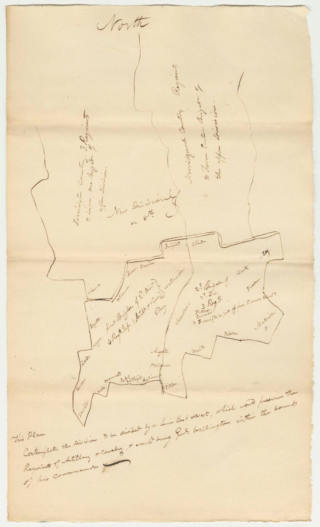 Miniature of Plan of the Second Division Divided by a Line East and West