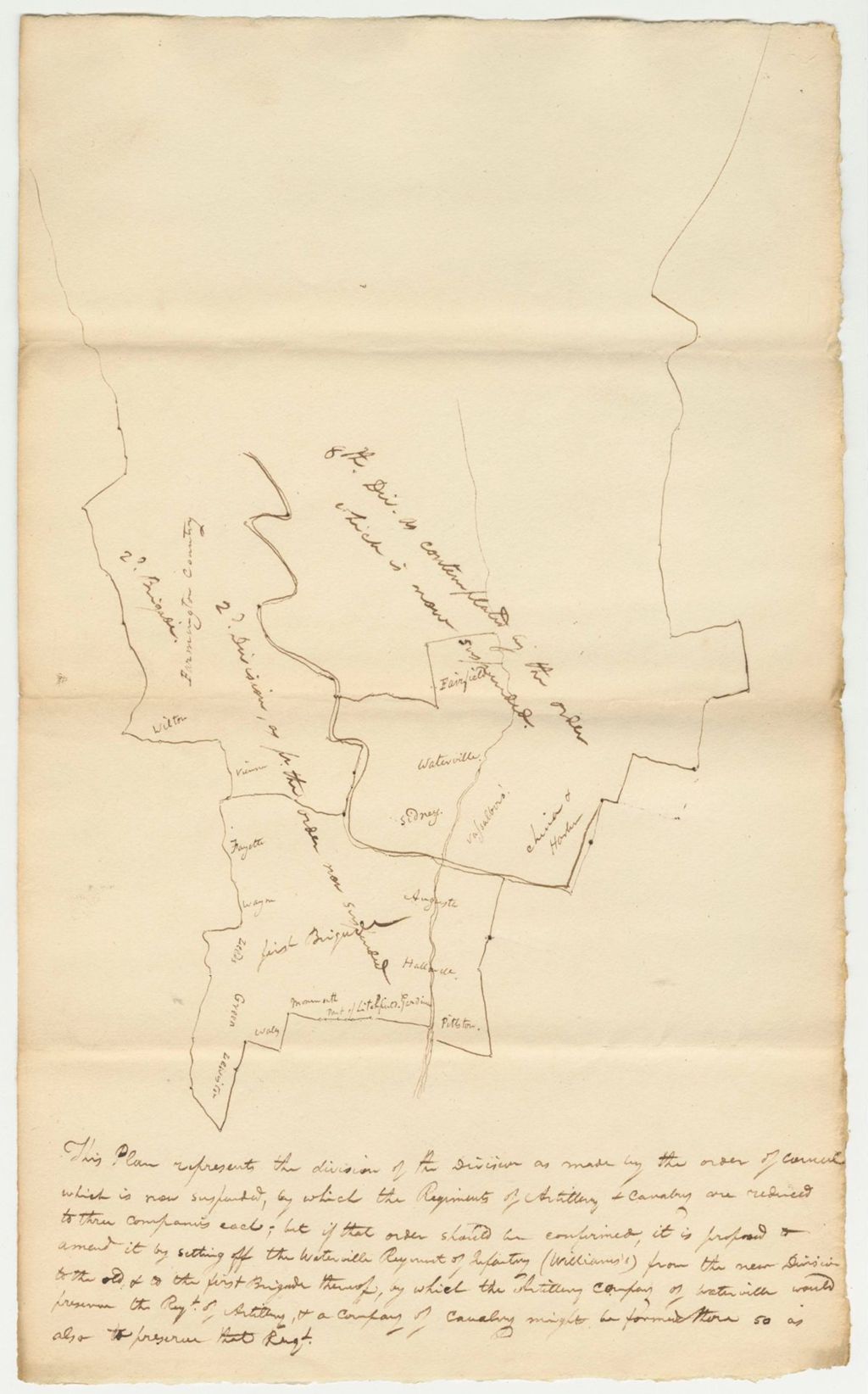 Miniature of Plan Representing the Proposed Division of the Second Division