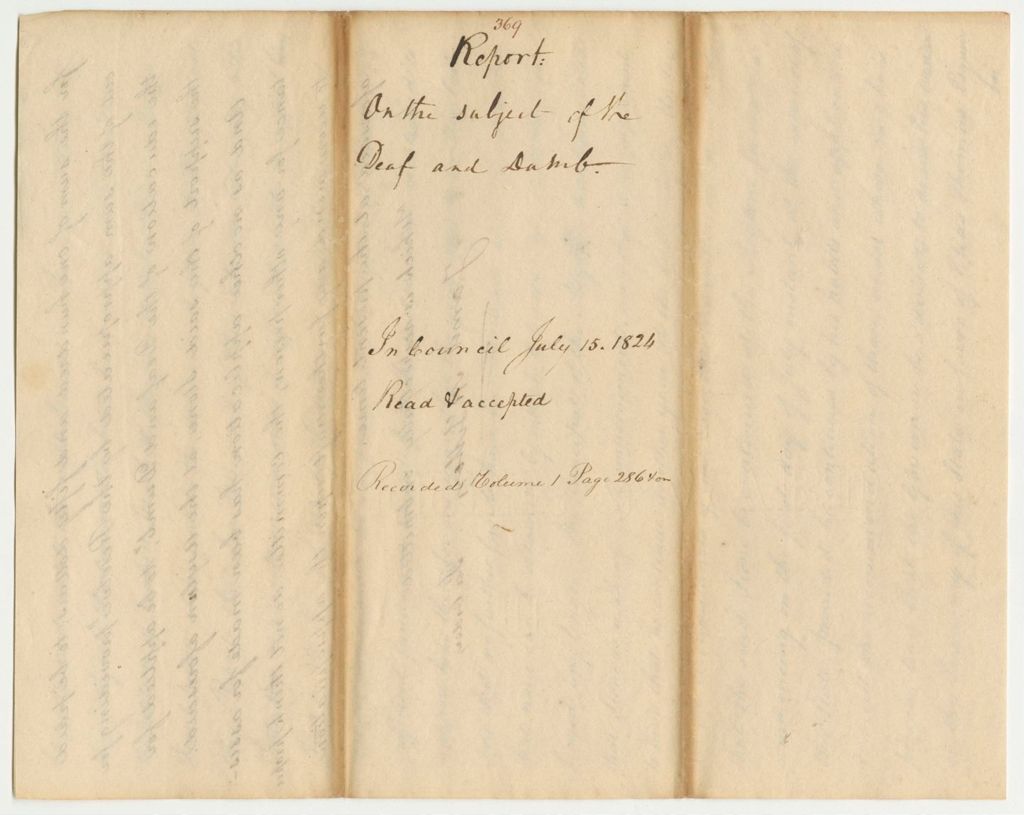 Miniature of Report 369: Report on the Subject of the Deaf and Dumb