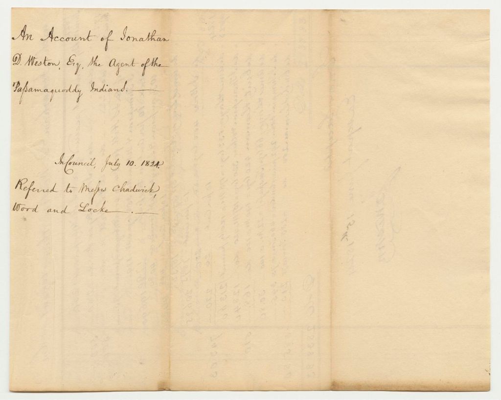 Miniature of An Account of Jonathon D. Weston, Esq., the Agent of the Passamaquoddy Indians