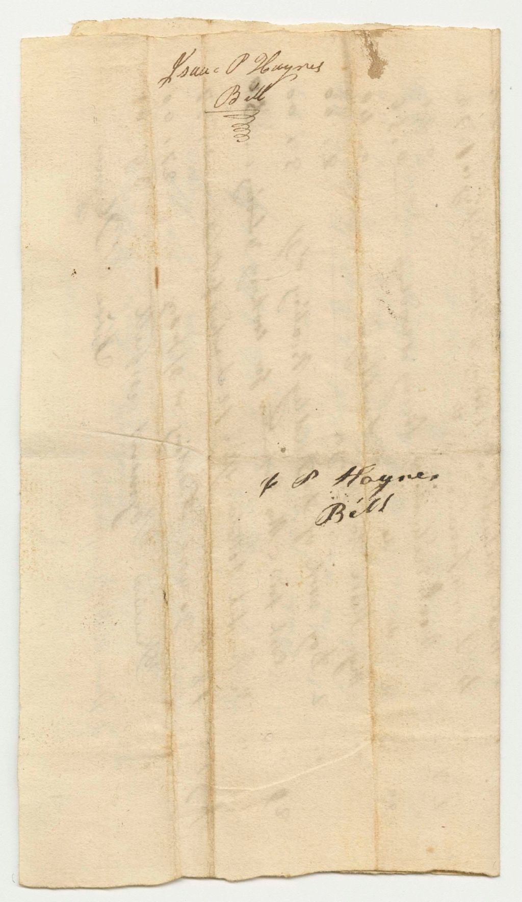 Miniature of Isaac P. Hayne's Bill for Food