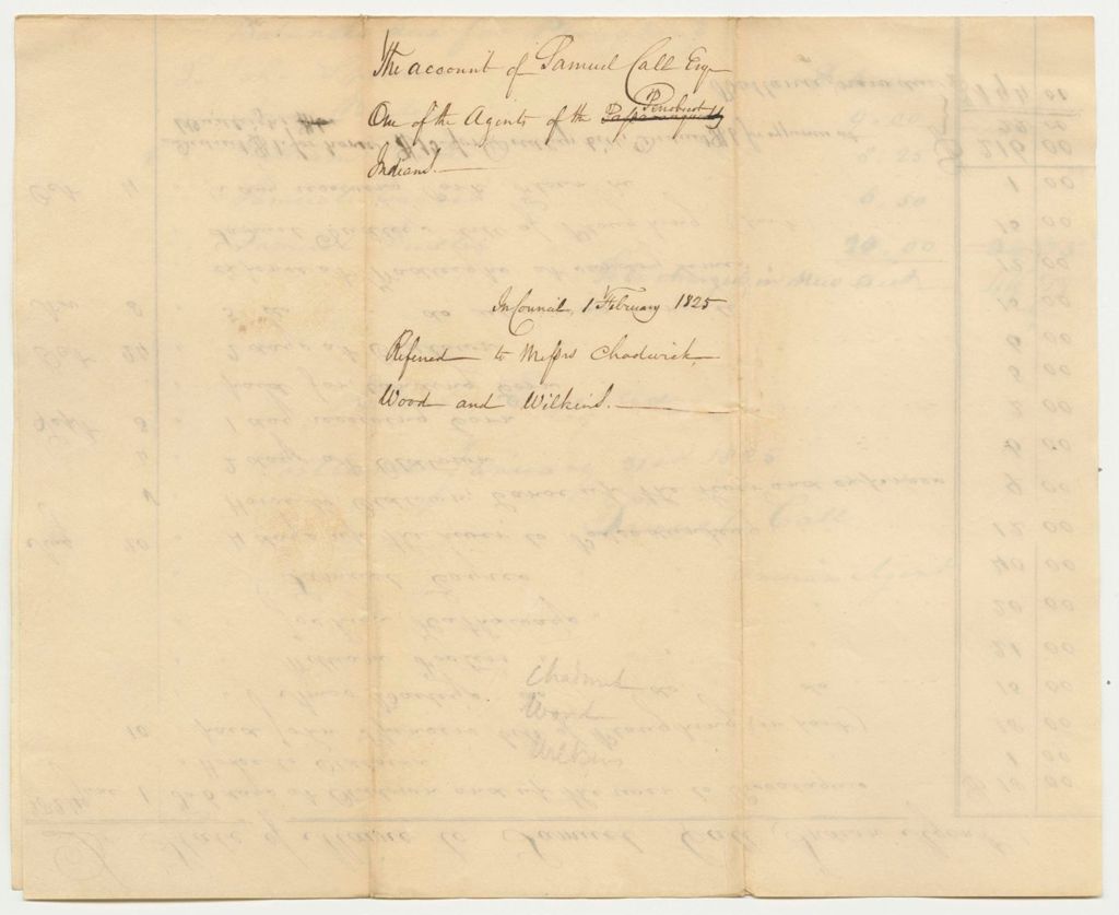Miniature of Account of Samuel Call, Esq., One of the Agents of the Penobscot Indians