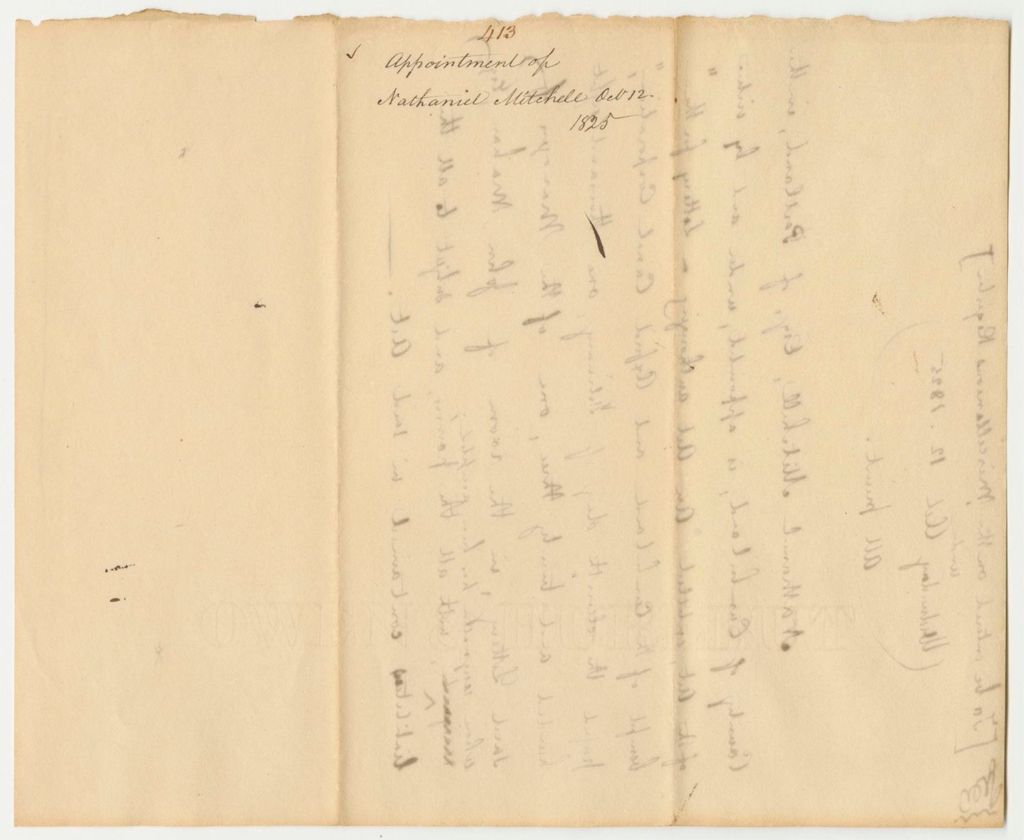 Miniature of Report 413: Report on the Appointment of Nathaniel Mitchell, One of the Managers of the Cumberland and Oxford Canal Lottery