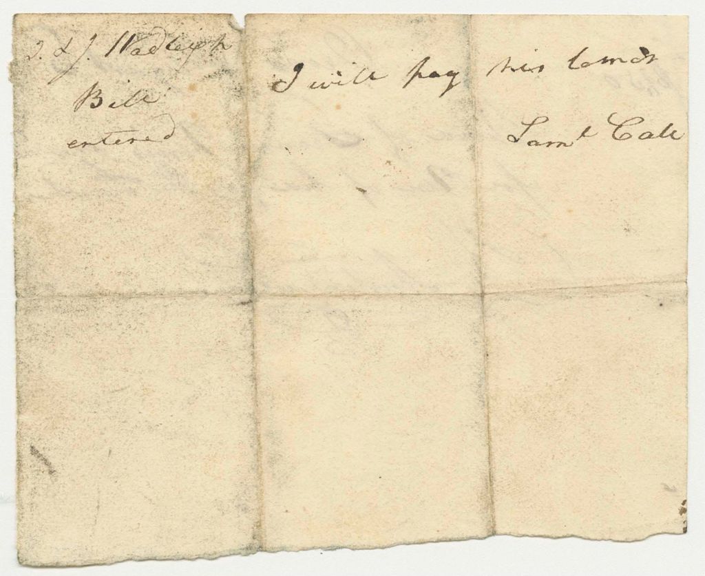Miniature of J & J Wadleigh's Bill for Francis Ornis