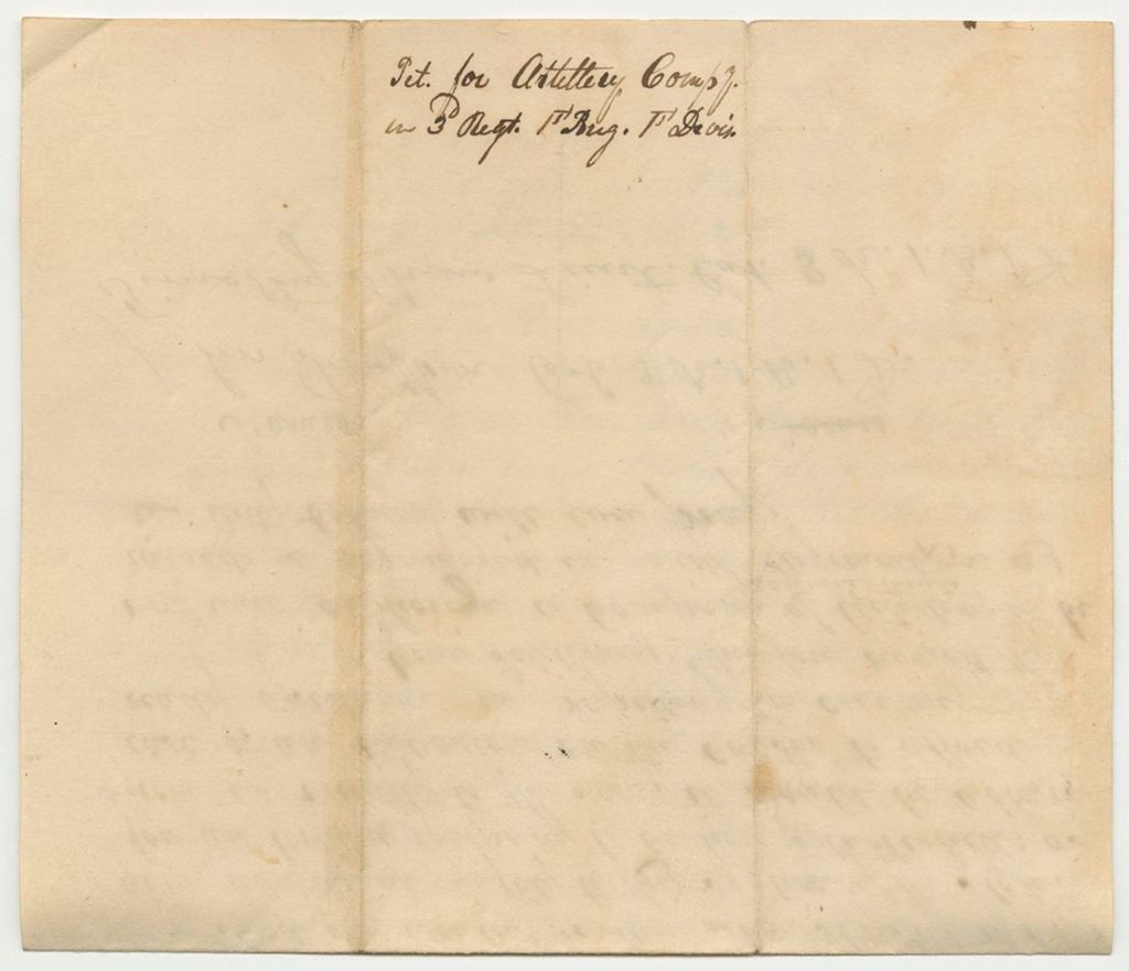 Miniature of Petition for Artillery Company in the 3rd Regiment 1st Brigade 1st Division