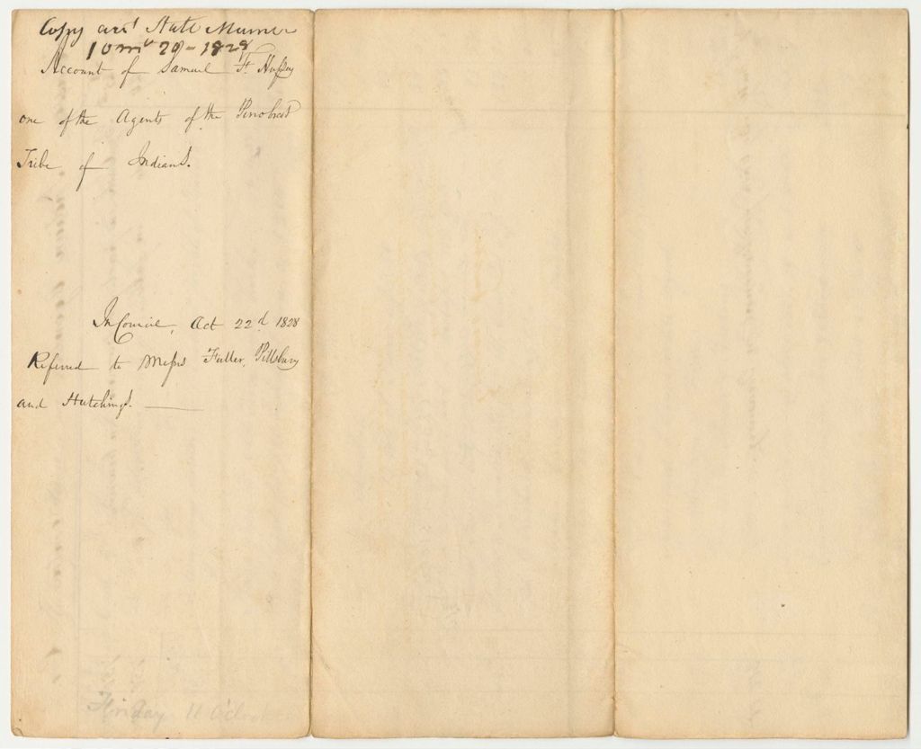 Miniature of Account of Samuel F. Hussey, One of the Agents of the Penobscot Tribe of Indians
