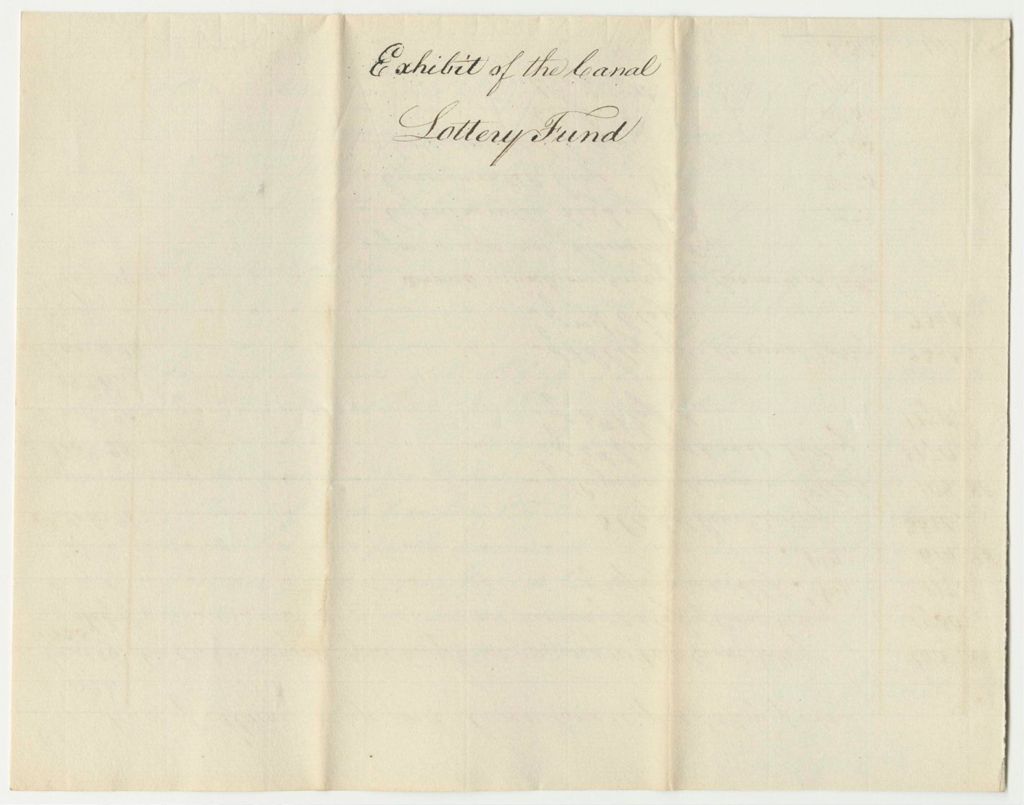 Miniature of Exhibit of the Cumberland and Oxford Canal Lottery