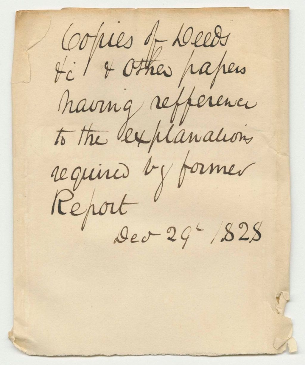Miniature of Copies of Deeds and Other Papers Having Reference to the Explanations Required by Former Report on the Account of James Irish, Esq., Late Land Agent