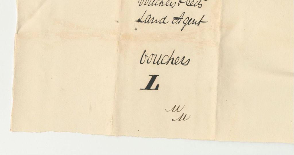 Miniature of Vouchers and Receipts for James Irish, Land Agent