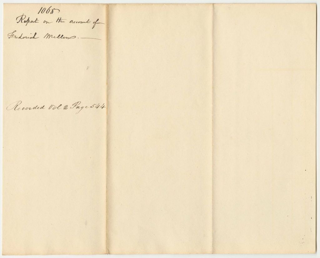 Miniature of Report 1068: Report on the Account of Frederick Mellen, for Copying Plans