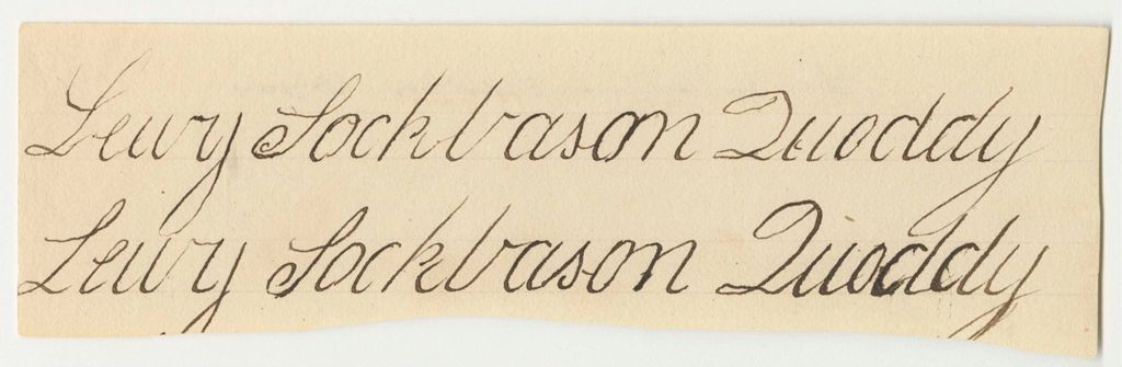 Miniature of Handwriting Samples from Deacon Sockbason