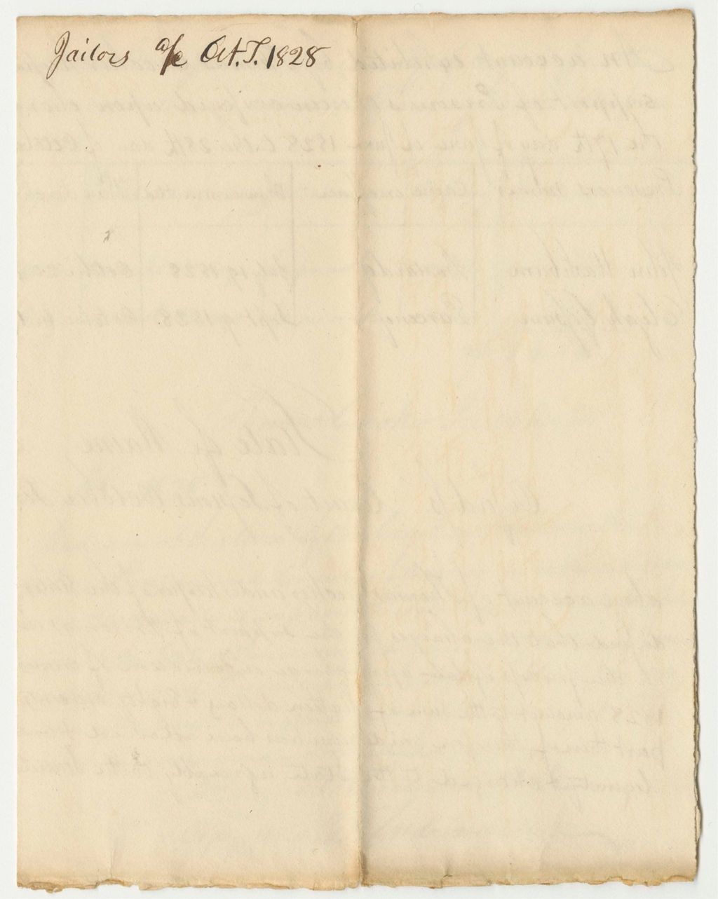 Miniature of Account Exhibited by Thomas Crocker, Keeper of the State's Gaol in Oxford, for the Support of Prisoners Confined Therein