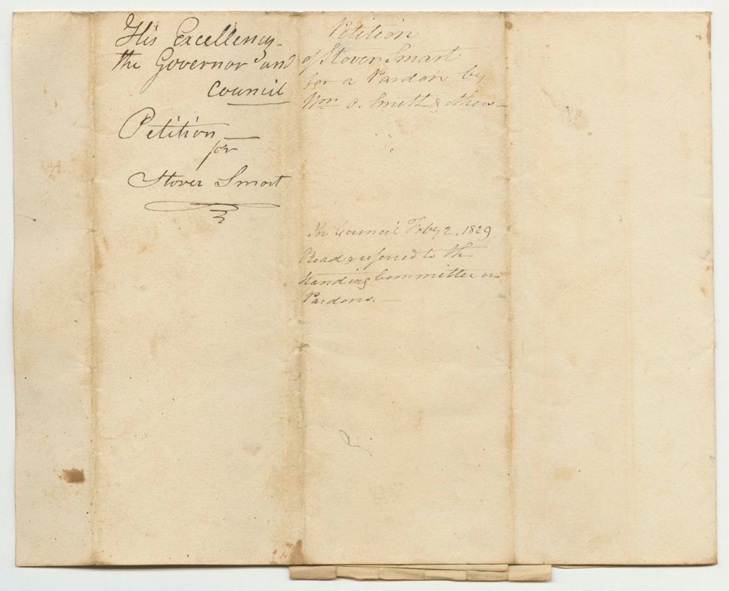 Miniature of Petition of Stover Smart for a Pardon by William O. Smith and Others