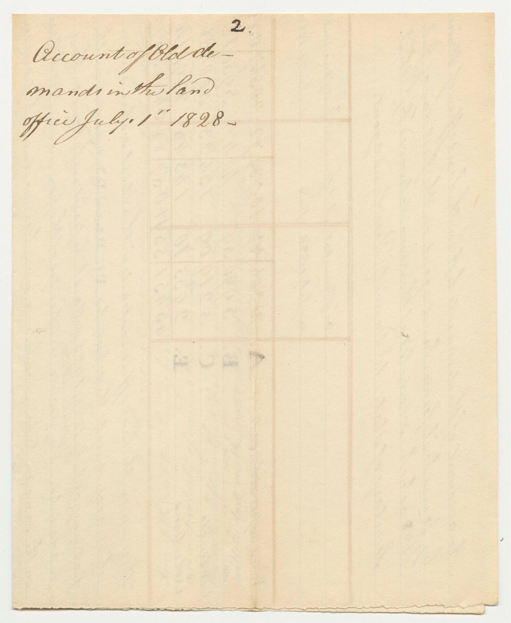 Miniature of Account of the Demands Left in the Land Office of Maine by James Irish, Former Land Agent, on the First Day of July 1828, as by His Schedule of the Same Delivered by the Secretary of State to Daniel Rose, Land Agent