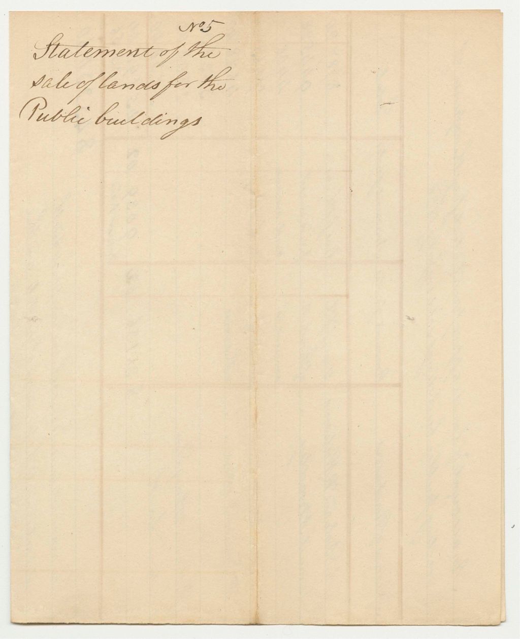 Miniature of Account of Lands Appropriated to Defray the Expenses of Erecting Public Buildings Sold in July 1828