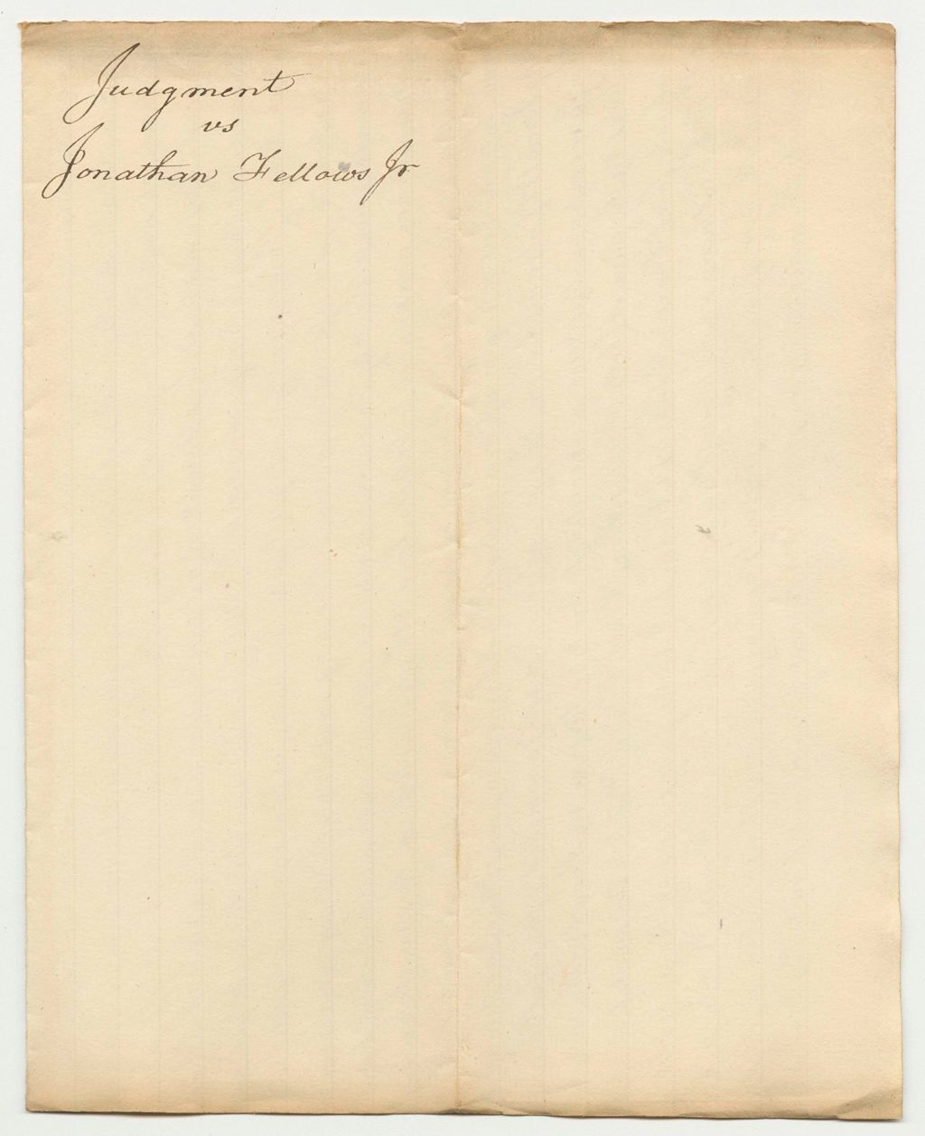 Miniature of Judgement Against Jonathon Fellows Jr.