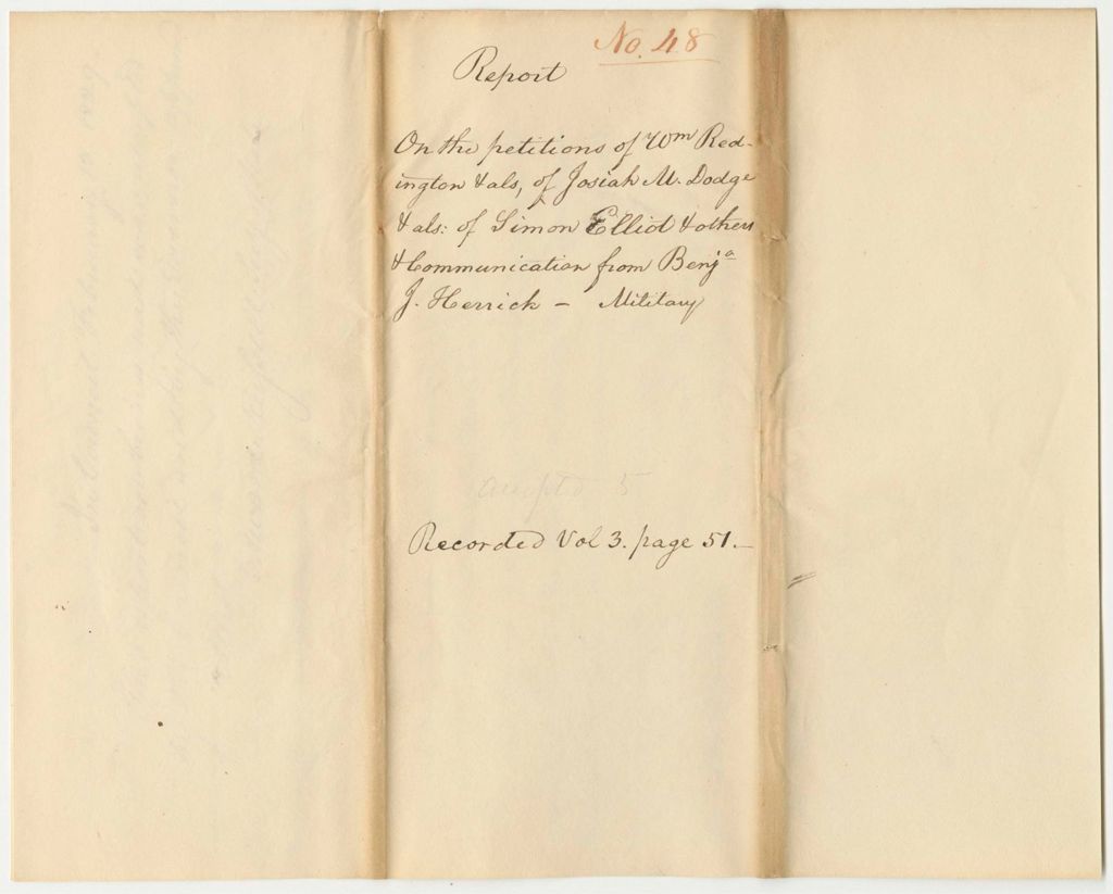 Miniature of Report 48: Report Giving Leave to Withdraw Various Military Petitions