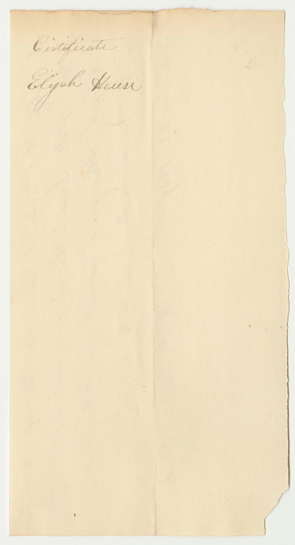 Miniature of Certification of Joel Miller, Warden of the State Prison, of the Conduct of Elijah Hows in Prison