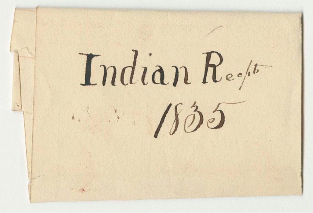 Miniature of Receipts from the 1835 Account of the Passamaquoddy Tribe of Indians with Jonas Farnsworth, Agent