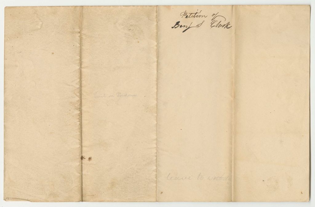 Miniature of Petition for the Pardon of Benjamin Clark