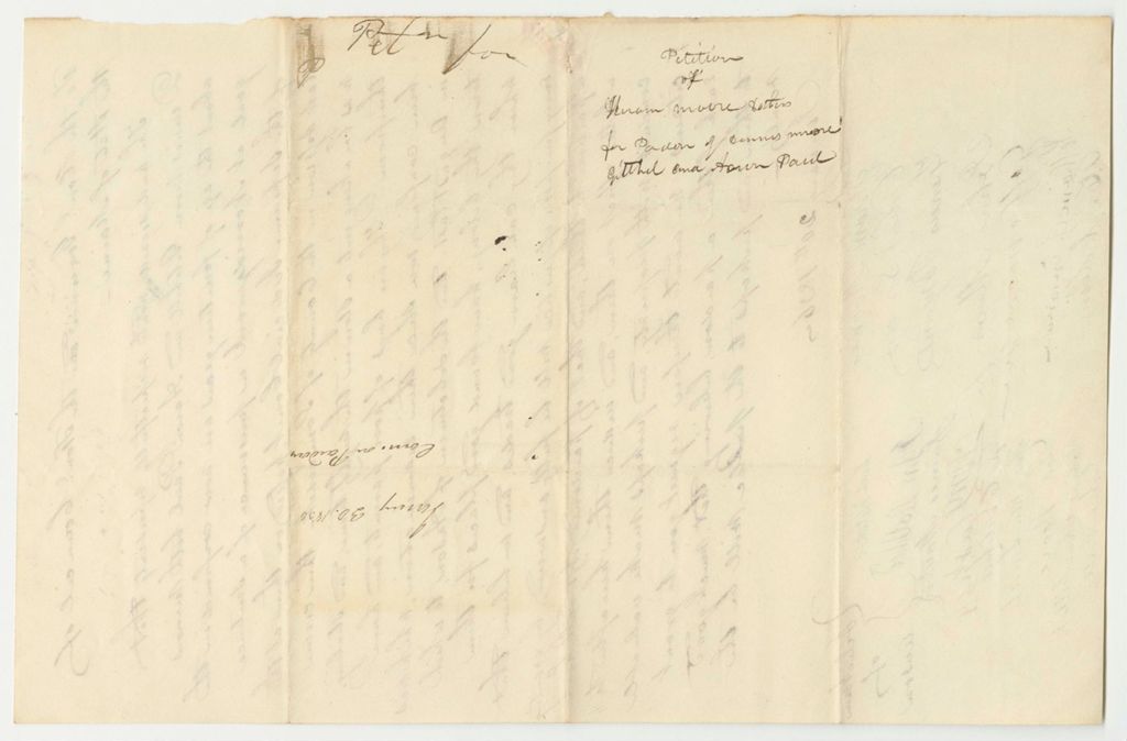 Miniature of Petition of Hiram Moore and Others for a Pardon of Dennis Moore Getchell and Aaron Paul