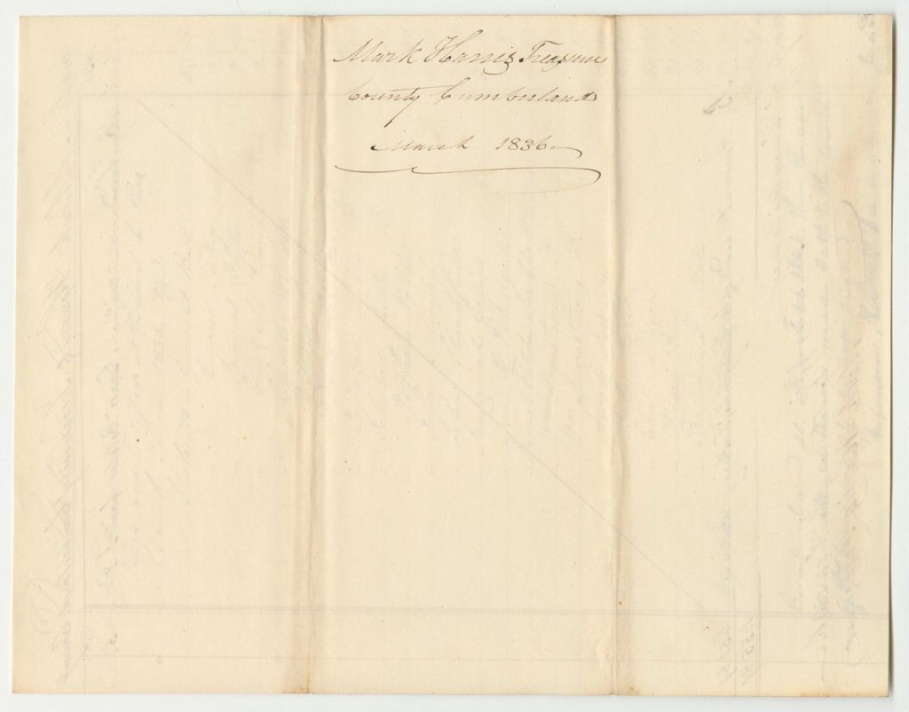 Miniature of Account of Mark Harris, Cumberland County Treasurer