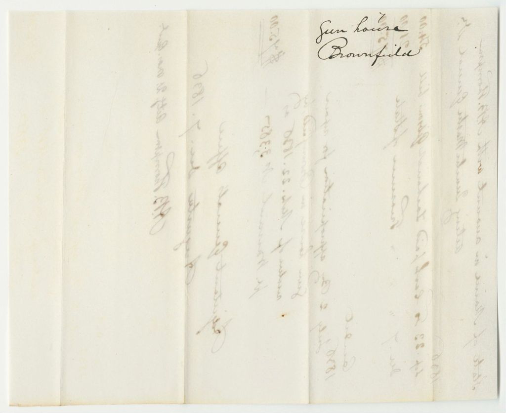 Miniature of Account of A.B. Thompson, Acting Quarter Master General, for Repairing the Gun House in Brownfield