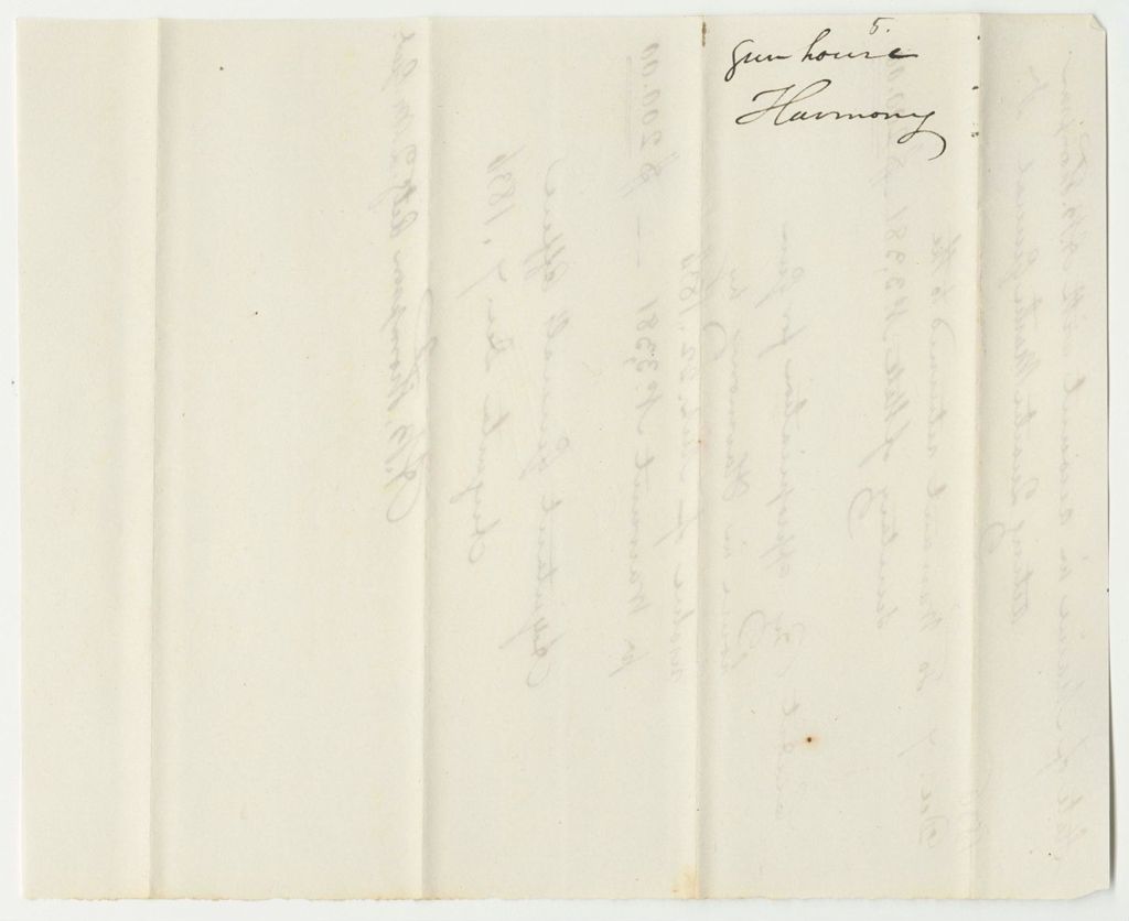 Miniature of Account of A.B. Thompson, Acting Quarter Master General, for Repairing the Gun House in Harmony
