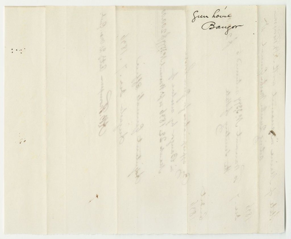 Miniature of Account of A.B. Thompson, Acting Quarter Master General, for Repairing the Gun House in Bangor