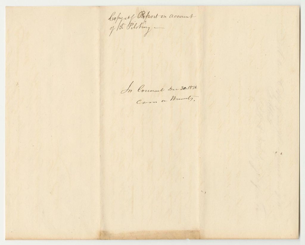 Miniature of Report on the Account of Timothy Pilsbury, Superintendent of the Survey of the St.Croix