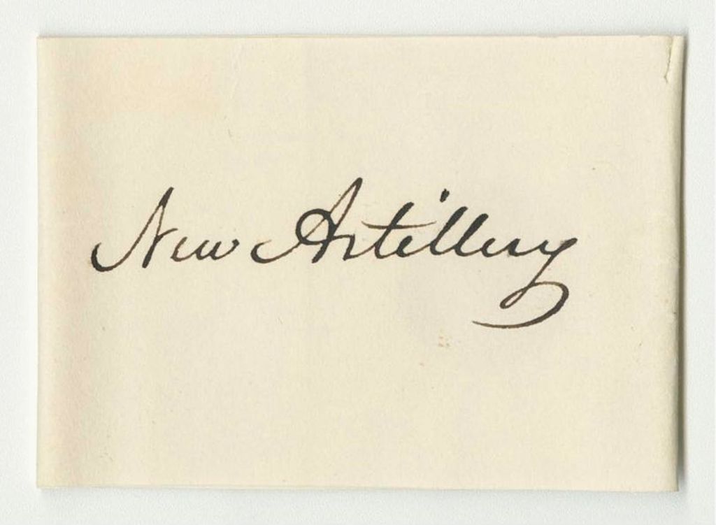 Miniature of Receipts from the Account of Abner B. Thompson, Adjutant General, for New Artillery