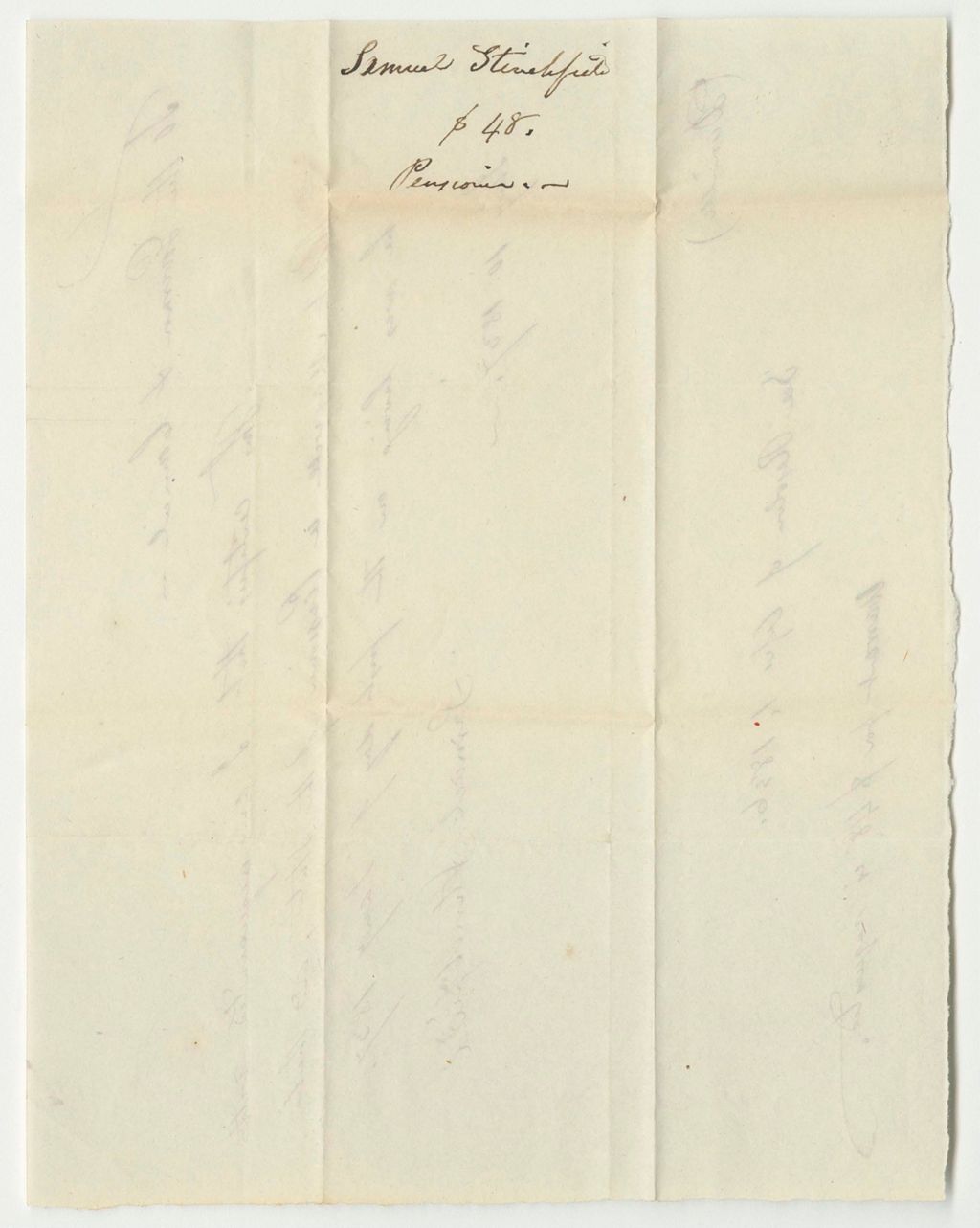 Miniature of Certificate for the Pension of Robert Maxwell