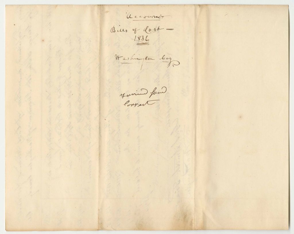 Miniature of Account of George S. Smith, Treasurer of Washington County