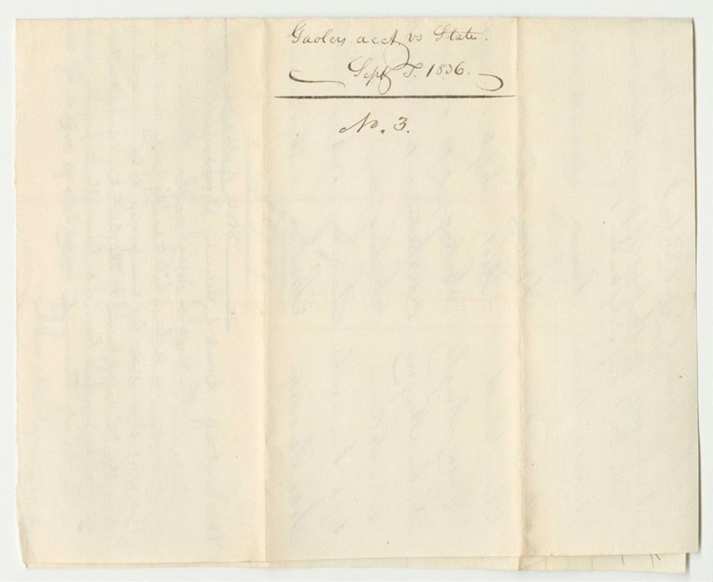 Miniature of Account of William Brown, Keeper of the State's Gaol in Machias in the County of Washington, for the Board of Prisoners Therein Committed for Offences Against the State from June 22nd to September 24th 1836