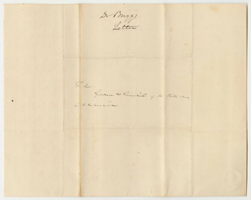 Miniature of Letter from Doctor Cyrus Briggs in Favor of the Pardon of William Lambard
