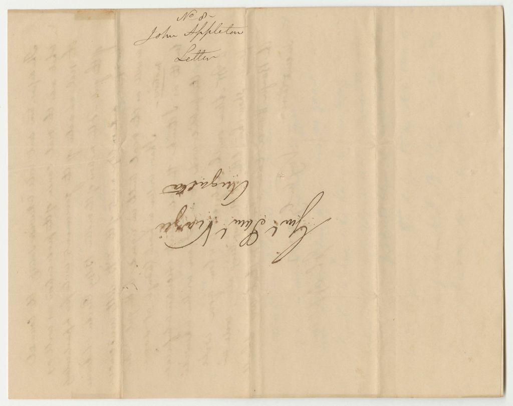 Miniature of Letter from John Appleton, Relating to Dr. Frederick Bartlett of Lincoln