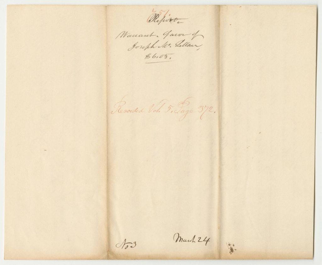 Miniature of Report 751: Warrant in Favor of Joseph McLellan, Postmaster of Brunswick, for Postage