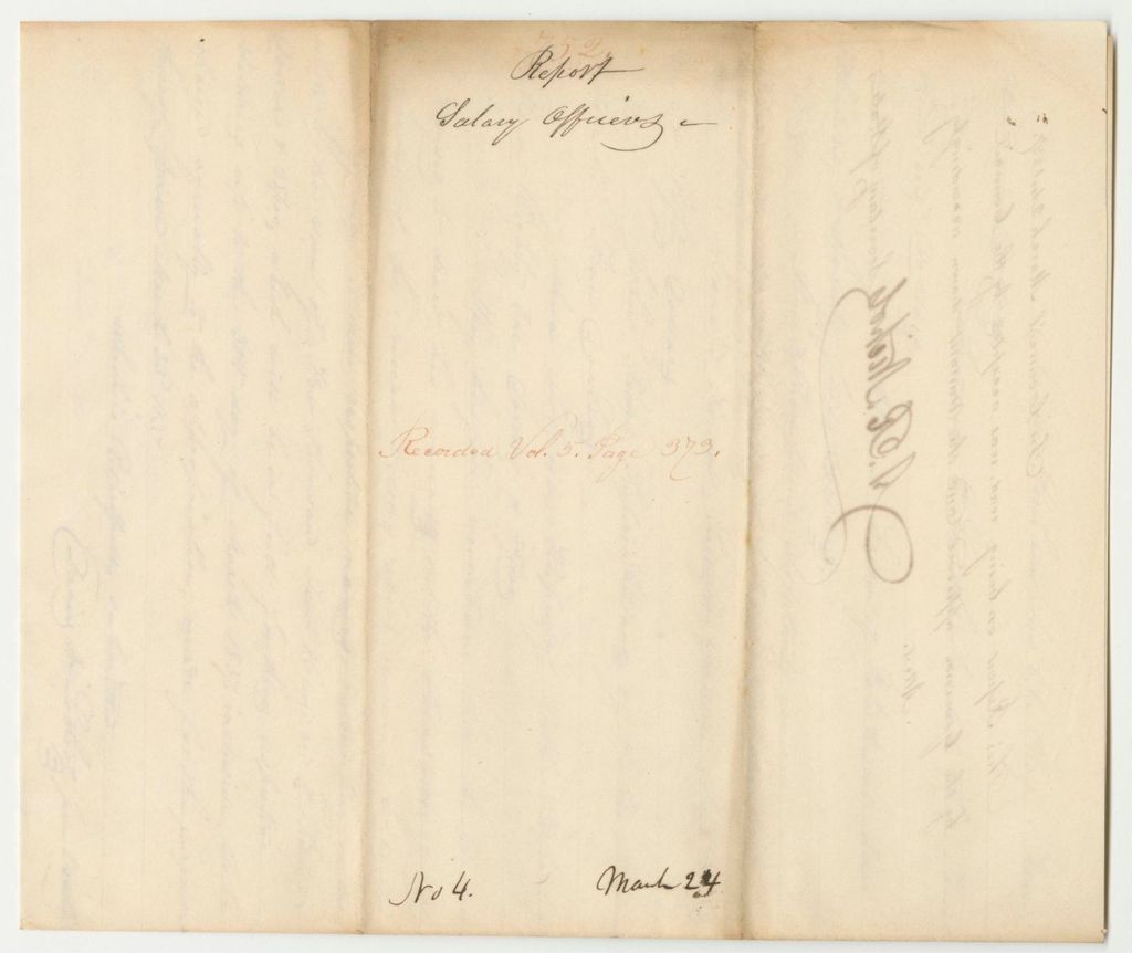 Miniature of Report 752: Warrant for Salaries