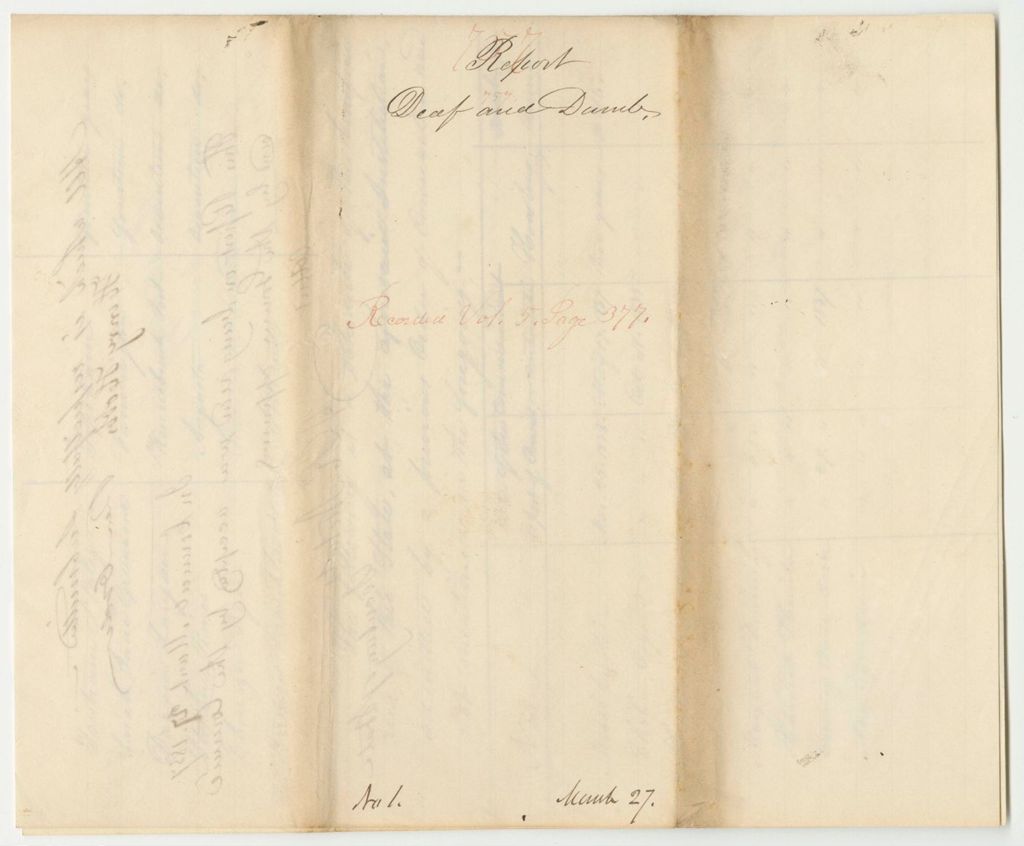 Miniature of Report 757: Report on Applications for Admission to the American Asylum for the Deaf and Dumb