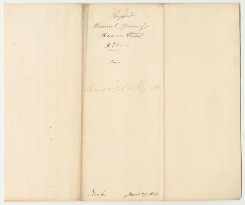 Miniature of Report 769: Warrant in Favor of Andrew Stevens