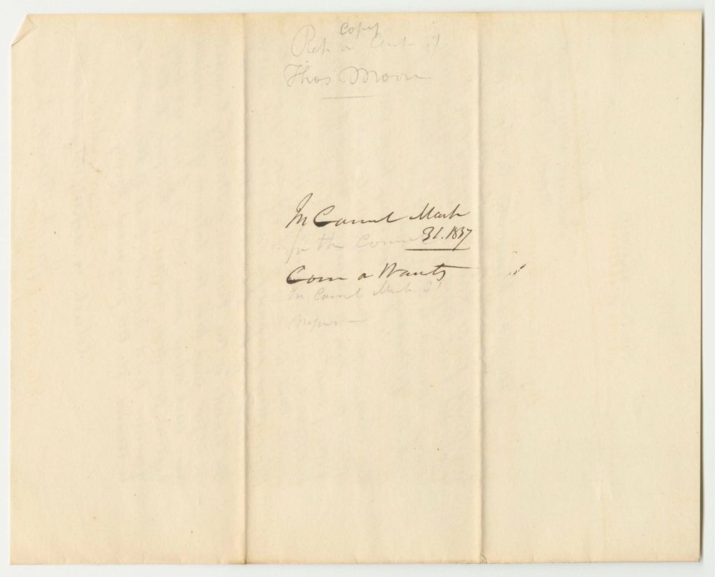 Miniature of Copy of the Report on the Warrant in Favor of Thomas Moore, for Engravings and Plates to Accompany Jackson's First Report on The Geology of Maine