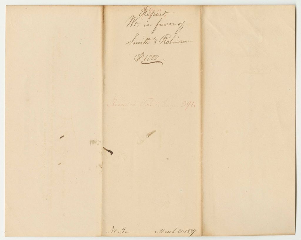 Miniature of Report 792: Warrant in Favor of Smith and Robinson for State Printing