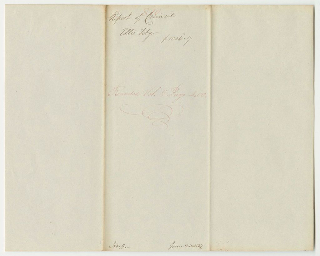 Miniature of Report 810: Warrant in Favor of Ellis Toby as Agent for Building the Insane Hospital