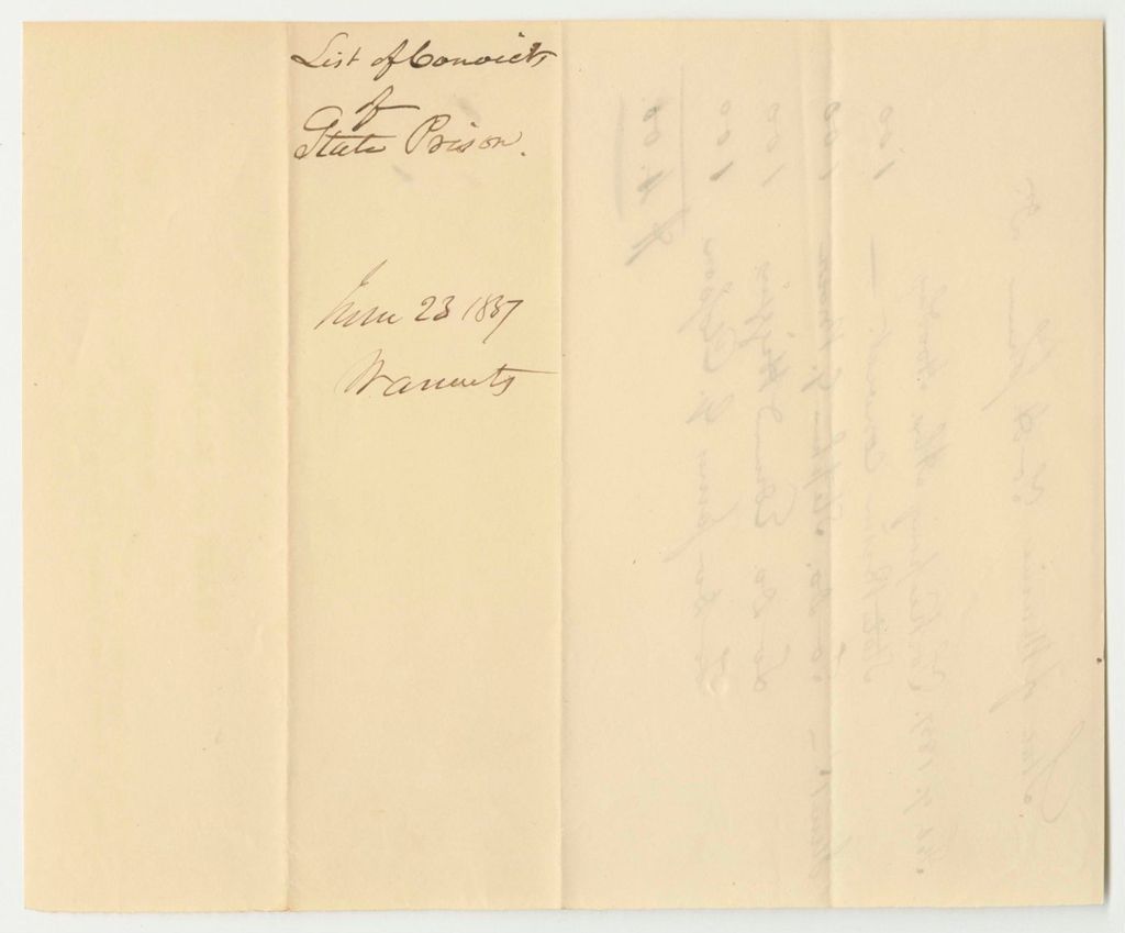 Miniature of List of Convicts at the State Prison