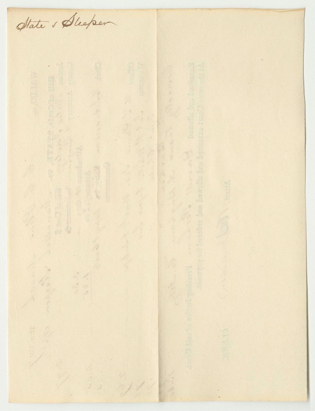 Miniature of Bills of Cost at the Court of Common Pleas in Waldo County, March Term 1837