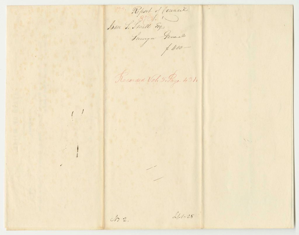 Miniature of Report 873: Warrant in Favor of Isaac Small, Surveyor General